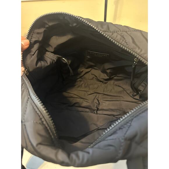 Marc Jacobs Bag Black Quilted Nylon Medium Weekender Duffle Travel Carryon - Picture 7 of 13